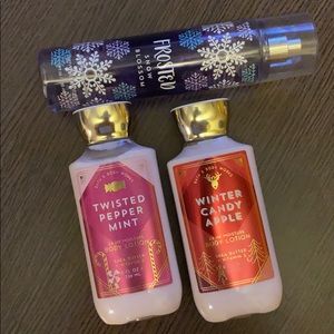 2 Bath & Body Works lotions and 1 spray.